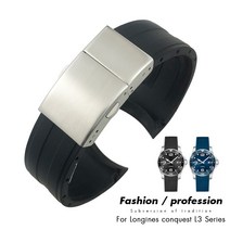 오메가 시계줄 스트랩 호환 19mm 20mm 21mm 22mm 고무 실리콘 밴드 론진 hydroconquest l3 conquest mido 오션 스타 m026 스포츠 에 적합