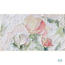 [G0갤러리] 추상화 유화 직접그린 핸드패인팅 캔버스 인테리어 그림 액자, 40x70cm, A no framed