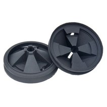 거래 2pcs 실리콘 폐기물 처리기 안티 튀는 커버 87mm 외경 insinkerator 식품 폐기물 처리기에 적합, 검은색