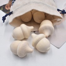 목각 동물 인형 집들이선물 천연 나무 도토리 계산 분류 장식 공예 키트 그림 제작용 DIY 미완성 10 개 3.6x2.4cm