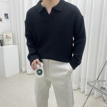 스트릿제이 하찌 카라 오픈 니트