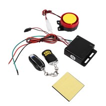 12V 바이크 오토바이 자전거 도난 방지 보안 경보 시스템 스쿠터 125db 원격 제어 키 쉘 스피커, [01] Black