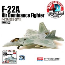 프라모델 4D퍼즐 02 F-22A 랩터전투기 S80148 공군기