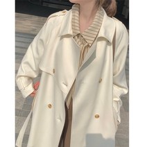 여자 봄가을 더블버튼 트렌치코트 재킷 캐주얼 미시 자켓 바바리 코트 인박카061