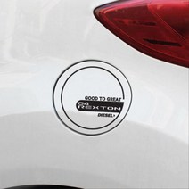 쌍용 G4렉스턴 유종알림 주유구 포인트 스티커 공업소 경유 신차선물 혼유, 가솔린, 레드