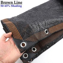 비닐하우스 조립식 미니온실 식물재배기 소형 HDPE 자외선 차단 블랙 차양 그물망 온실 정자 스크린 메, 02 4Pin Brown Line_01 1mX2m