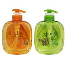 자연퐁 주방용 세척제 490ml 퐁퐁 주방세제 설거지 트리오 세척 주방용품-TJ, 오렌지