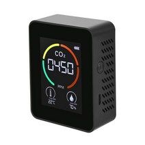 포름알데히드 측정기 공기 CO2 미터 테스터 이산화탄소 TVOC 값 전기 양 온도 습도 109793, 해외_블랙 3in1
