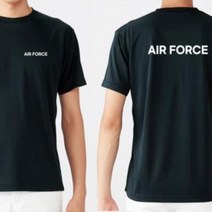 AIR FORCE 커스텀 화이트 라운드 쿨 반팔티셔츠 길단 유니폼 제작