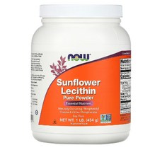 나우푸드 해바라기 레시틴 가루 454g 칼슘 이노시톨 칼륨 함유 Now Foods, 1개, 기본