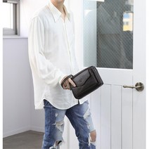 간편외출 수납 굿 세컨백 가죽 클러치백 남성크러치백