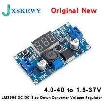 변환기 dcLM2596 DC 스텝 다운 컨버터 전압 레귤레이터 LED 디스플레이 4.0 ~ 1.3-37V 벅 어댑터 가변 전원, 한개옵션0