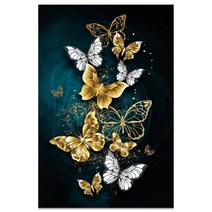 diy십자수세트 블루 골드 나비 11ct 크로스 스티치 자수 키트 면, hma42514, 80x100cm, 11ct 실크 실
