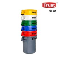 [트러스트] Trust 토르 원형 75L 컨테이너+덮개 세트, 흰색, 흰색