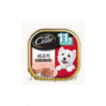 시저 반려견 주식캔, 11세 이상 쇠고기, 100g, 24개