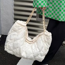 퀄팅 쇼퍼백 겨울 패딩 퀼팅 숄더백 가방 체인 호보