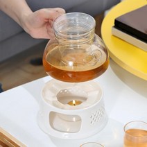 영국식 도자기 유리 티팟 워머 티워머 세트 티 라이트 촛대 tealight furnace tea heater modern tea pot holder 세라믹 찻주전자 따뜻한 커피
