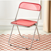 플리아 투명의자 카페의자 플라스틱 접이식 아크릴 디자인의자, 핑크