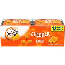 페퍼리지팜 골드 피쉬 체다 크래커 12개입x28g Pepperidge Farm Goldfish Cheddar Crackers 12ct, 28g, 1개