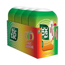 Tic Tac 과일 어드벤처 민트 이동 중 다과 부활절 바구니 스터퍼 3.4온스 4개, 과일 모험_3.4온스(4개들이 팩)
