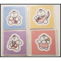 [포장용품] 큐피트 보리 도무송(스티커)(선택) 10장 1세트/예쁜 스티커 캐릭터 스티커/다이어리 꾸미기 다꾸/포장/어린이 스티커, 4.큐피트 핑크