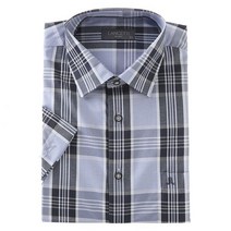 란체티 괴정 2022 여름신상 밑단일자 빅체크 일반핏 반팔 남방셔츠 LUM3923BL