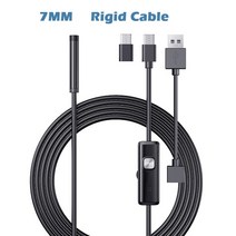 가성비안드로이드 폰 PC용 내시경 카메라 마이크로 USB 미니 렌즈 파이프 검사 보어스코프 IP67 방수 3IN1, 02 7MM Rigid Cable_04 3.5m, 02 7MM Rigid Cable_04 3.5m