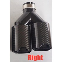 : 1pc 올 블랙 M 로고 Y 더블 아울렛 93mm Bmw 자동차 머플러 장착 배기, R IN 60mm-OUT 93mm