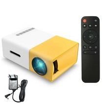 가정용빔프로젝터 캠핑용 업소용 4K 휴대용 빔프로젝터 FW1S YG300 LED 프로젝터 1080P 프로젝션 머신 USB, 02 YELLOW_01 EU 플러그