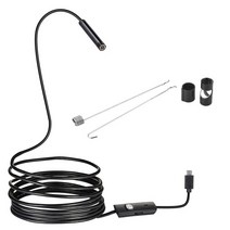 미니 내시경 카메라 방수 조절 가능한 소프트 와이어 6 LED 7mm 안드로이드 c타입 USB 검사 차량용, [04] 10m