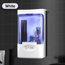 수저 살균기 건조기 숟가락 벽걸이 젓가락 튜브 소독 먼지 방지 식기 상자 주방 보관 랙, WHITE