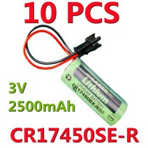 10 PCS 새로운 CR17450SE-R (3V) 저항 리튬 배터리 블랙 커넥터, 한개옵션0