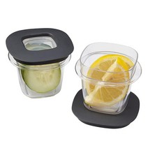 Rubbermaid 프리미어 밀폐 용기, .5-Cup 2-Pack, Container w/ Lid