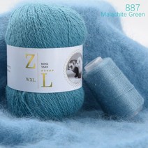 50g + 20g 파트너/세트 슈퍼 등급 원사 긴 밍크 DIY 여자 스웨터 스카프 모자 뜨개질