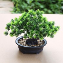 들꽃화방 플랜테리어 조화 소나무 화분 내추럴 조화나무 테라조화분 카페 사무실조화, 소나무 A