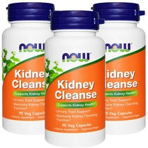 나우푸드 Kidney Cleanse 신장 영양제 90베지캡슐 3팩