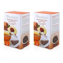 레볼루션 티 스위트 진저 피치 티백 16개입 2팩 Sweet Ginger Peach Tea Premium FullLeaf Black Tea