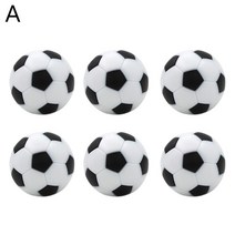 6pcs 32mm 테이블 축구 Foosball 불꽃 축구 기계 액세서리 키즈 게임, A, 검정색과 흰색