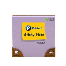 프린텍)스티키노트 파스텔보라(76*76/100매)/7676V 접착식메모지 스티키노트 포스트잇 메모지 메모패드