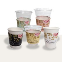 [종이컵 홀더]10 13온스 에어홀더 플라워 5종 (500개), 1개, 500개