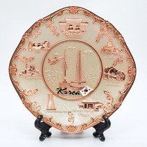 마름모 주물 동판 (황금색) 남이섬 제주 태종대 첨성대 한옥마을 설악산 백제유적지구 외국인 기념품 여행 관광 선물