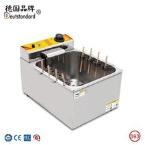 튀김기 가정 미니 소형 전기 튀김 12l 대용량 상업 자동 치즈 핫도그 스틱 프라이 깊은 핫 옥수수 개 프라이 기계 스낵 기계, 220v, 단일 탱크, CN
