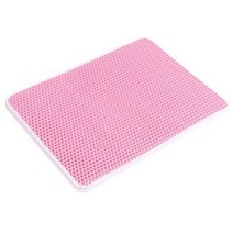 방수 애완 동물 고양이 배변 매트 더블 레이어 상자 미끄럼 방지 모래 패드 세척 가능한 침대 깨끗한 제품, [04] 45x60cm, [05] Pink
