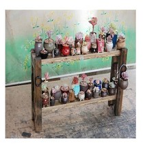 맘스플라워 원목 선반 화분 소품 진열대 다육 2단선반