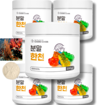 100% 국산 분말 한천 가루 아이 젤리 만들기 식물성 원료 젤라틴 우뭇가사리 탕후르 양갱 묵 만들기 재료, 5개, 200g