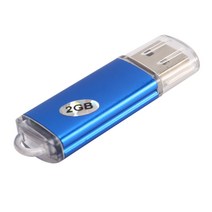 2GB USB 2.0 플래시 U 디스크 블루, 보여진 바와 같이, 하나