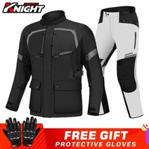 방수 오토바이 자켓 남성 사계절 레이싱 전문 보호 반사 모토크로스 슈트, 502-Black Suit WH|S