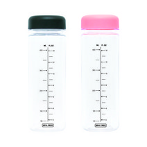 어썸 마이보틀 일반캡 트라이탄 내열 눈금 용량 보틀 500ml 2P, 검정, 블루