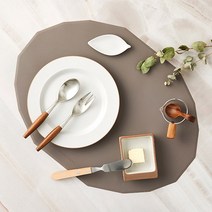 한샘 16각 실리콘 식탁매트 2P세트 브라운, 단품, 단품