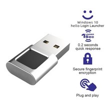 보안 USB 지문 인식 도어락 외장하드 모듈 윈도우 8 10 11 헬로 노트북 PC용 생체 스캐너 자물쇠 잠금 해제, 1.Mini USB